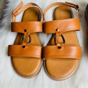 Bundle of 2 Women’s Shoes bks Brown Sandals & Navy Flats Size 7